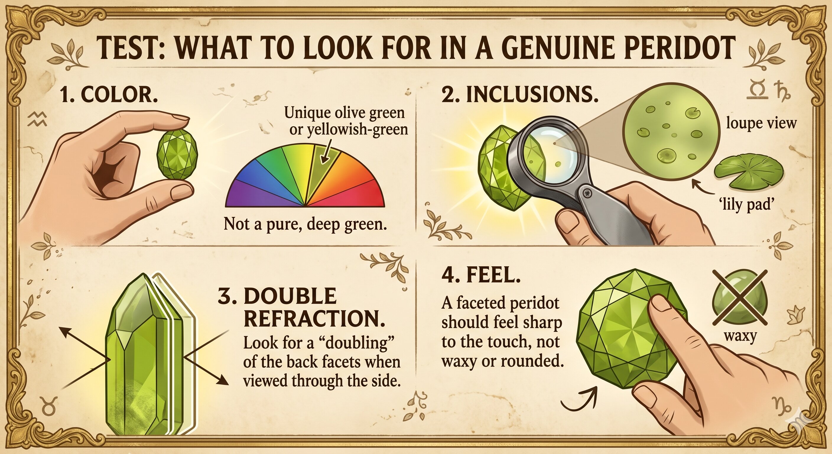 what to look for in a genuine peridot